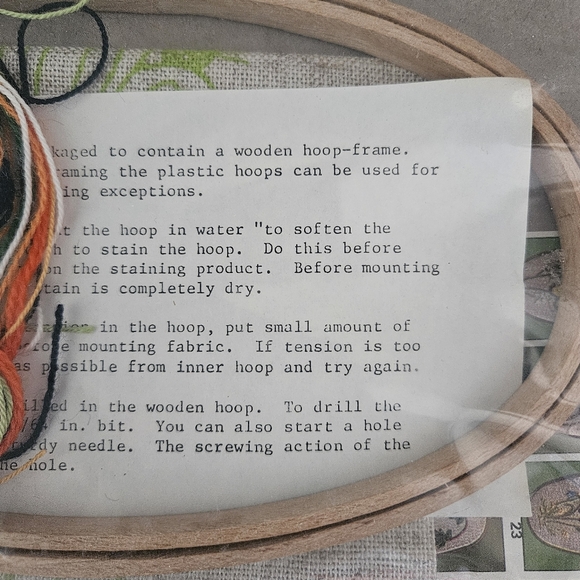 Butterfly June Craft Inc 70s Stitchery Kit Hoop N Frame NWOT Sealed - Picture 8 of 10